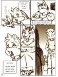  brown_theme canine comic fel flaccid gay male mammal monochrome penis uncut wolf 