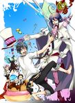 :d ^_^ ^o^ amaimon ao_no_exorcist bad_id bad_pixiv_id blue_fire blue_sky brothers closed_eyes day fire flaming_sword formal hat hat_removed headwear_removed holding holding_sword holding_weapon long_sleeves looking_at_viewer male_focus mephisto_pheles miwa_konekomaru multiple_boys necktie okumura_rin okumura_yukio open_mouth outdoors pants pink_legwear pointy_ears shima_renzou siblings sky smile striped striped_legwear suguro_ryuuji suit sword tail top_hat unsheathed weapon yoda_(hry) 