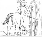 arrow ass centaur centauress horse mythology pussy tail tree 