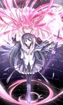  akemi_homura black_hair bow_(weapon) closed_eyes kaname_madoka long_hair mad_(hazukiken) magical_girl mahou_shoujo_madoka_magica multiple_girls pantyhose pink_hair smile spoilers two_side_up ultimate_madoka very_long_hair weapon 