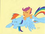  cancerous_creations equine female friendship_is_magic horse my_little_pony pegasus pink_hair pony rainbow_dash_(mlp) rainbow_hair scootaloo_(mlp) 