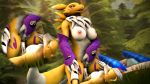  2019 3d_(artwork) absurd_res anthro anthrofied arwing big_breasts breasts canid canine clothing cowgirl_position crossover cum cum_in_pussy cum_inside cum_on_penis digimon digimon_(species) digital_media_(artwork) female female_on_top forest fox fox_mccloud fox_whisper85 fur gloves grass half-closed_eyes hi_res larger_female looking_pleasured lying male male/female mammal nintendo nipples on_back on_top open_mouth penetration penis pussy renamon sex size_difference smaller_male star_fox teeth tree vaginal vaginal_penetration video_games white_fur yellow_fur 