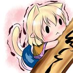  :&lt; animal_ears blonde_hair cat_ears cat_tail chibi extra_ears hoshizuki_(seigetsu) kemonomimi_mode mizuhashi_parsee puru-see solo tail touhou trembling |_| 