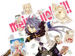  alice_(tales) blue_eyes decus gloves long_hair male_focus miho_(mi) photo_(object) purple_hair smile solo sword tales_of_(series) tales_of_symphonia tales_of_symphonia_knight_of_ratatosk weapon white_hair yellow_eyes 