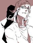  barnaby_brooks_jr glasses jacket male_focus miwa_shirou monochrome sketch solo tiger_&amp;_bunny 