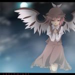  :o anime_coloring do_(4-rt) fog hand_over_heart hands_on_own_chest hands_together letterboxed music mystia_lorelei night own_hands_together singing solo touhou 