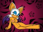  barefoot bat big_breasts black_nose blue_eyes breasts cleavage eye_shadow eyelashes eyeshadow female hair hindpaw hourglass_figure lips looking_at_viewer makeup mammal navel nipples nude paws plain_background pose pussy red_background rouge_the_bat saillestraife seductive sega shaved slim small_waist smile solo sonic_(series) thigh_gap tight_pussy voluptuous white white_hair wide_hips wings 