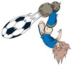  ball full_body haru-kou inazuma_eleven inazuma_eleven_(series) kirigakure_saiji male_focus shoot simple_background soccer_ball solo uniform white_background 