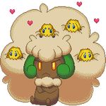  afro angry animated animated_gif collar crossed_arms dark_skin frown gen_5_pokemon glowing glowing_eyes heart joltik lowres mane no_humans pixel_art pokemon pokemon_(creature) transparent_background whimsicott 