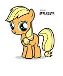  applejack_(mlp) cub equine female feral friendship_is_magic horse mammal my_little_pony plain_background pony solo transparent_background unknown_artist young younger 