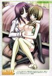  akazaki_yasuma nipples open_shirt oppai pantsu tagme thighhighs yuri 