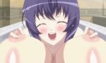  animated animated_gif bath bathtub blush breasts cap erect_nipples gif huge_breasts large_breasts lowres nipple_pull nipple_tweak nipples oribe_mafuyu screencap seikon_no_qwaser yamanobe_tomo yuri 