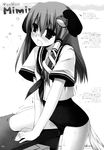  d.n.a.lab kemonomimi kochiya_sanae miyasu_risa mizugi monochrome onanism school_uniform sukumizu touhou 