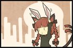  akihiyo animal_ears blush_stickers bow braid bunny_ears cat_ears cat_tail dress extra_ears hair_bow kaenbyou_rin multiple_tails red_hair solo tail touhou 