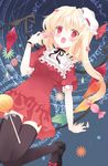  :o adapted_costume ascot bad_id bad_pixiv_id bat_wings black_legwear blonde_hair blush bow candy derivative_work dress fang flandre_scarlet flower food frills hair_flower hair_ornament hat highres liong lollipop one_side_up open_mouth red_eyes short_hair solo swirl_lollipop thighhighs touhou wings zettai_ryouiki 