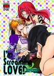  abarai_renji bleach genderswap kurosaki_ichigo nipples ofumi red_hair smirk 