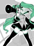  hatsune_miku koi_wa_sensou_(vocaloid) megaphone shouting twintails vocaloid 