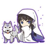  2ch blue_eyes brown_hair chibi kemonomimi tagme wafuku wolf 