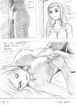  comic couple english fujino_shizuru greyscale kuga_natsuki lone_wolf long_hair lying monochrome multiple_girls my-hime navel nipples nude on_back yuri 