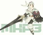  bad_id bad_pixiv_id blush brown_eyes brown_hair hat lagombi_(armor) monster_hunter monster_hunter_portable_3rd polearm solo spear weapon yoshito 
