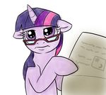  c0nnerc00n equine eyewear female feral friendship_is_magic fur glasses hair holding horn horns looking_at_viewer mammal multi-colored_hair my_little_pony news_paper newspaper plain_background purple_eyes purple_fur purple_hair solo twilight_sparkle_(mlp) two_tone_hair unicorn unknown_artist white_background 