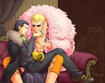  blonde_hair donquixote_doflamingo one_piece sir_crocodile yaoi 