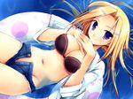  bikini_top cleavage erect_nipples horiuchi_sana miyasu_risa nopan open_shirt pia_carrot piajong wallpaper 