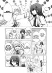  ahoge comic greyscale hair_ornament hard_translated highres leoheart lyrical_nanoha mahou_shoujo_lyrical_nanoha military military_uniform monochrome multiple_girls non-web_source reinforce_zwei shamal translated tsab_naval_military_uniform uniform x_hair_ornament yagami_hayate 