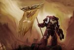  armor bad_id bad_pixiv_id banner bitboydz highres space_marine warhammer_40k weapon 