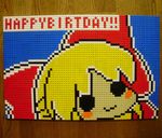  :3 birthday blush_stickers derivative_work engrish face highres lego photo pixel_art ranguage shanghai_doll solid_circle_eyes solo touhou you_rei_(blowback) 