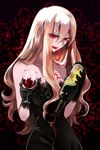  bad_id bad_pixiv_id blonde_hair blood cup drinking_glass long_hair nod red_eyes solo spilling sword_girls translucent_hair wine_glass 