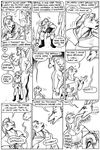  black_and_white comic dragon equine erection female gustav_(here_there_be_dragons) here_there_be_dragons horn horns horse karno licking male mammal monochrome pants_bulge penis scalie sex size_difference straight tail tongue vaginal zashy 