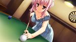 billiards cleavage game_cg kobuichi muririn pink_hair tenshinranman tokiwa_mahiro 