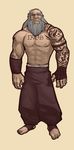  avatar:_the_last_airbender avatar_(series) bad_source barefoot beard closed_eyes facial_hair fingerless_gloves gloves iroh male_focus manly muscle nickelodeon old_man silver_hair solo tattoo zazb 