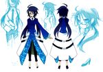  bad_id bad_pixiv_id blue_eyes blue_hair dress glasses hair_ornament hairclip miyu_(matsunohara) necktie original twintails 