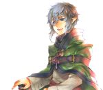  bad_id bad_pixiv_id belt cape grey_eyes grey_hair heki_(boundary0) male_focus messy_hair monocle orifiel_(tales) pointy_ears shirt smile solo tales_of_(series) tales_of_innocence white_background 