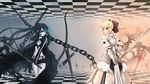  black_rock_shooter_ black_rock_shooter_(character) crossover fate/stay_night lun_wuqu saber saber_lily vocaloid wallpaper 