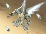  fin_funnels flying funnels highres jehuty mecha nandz no_humans orbital_frame solo wallpaper wings zone_of_the_enders zone_of_the_enders_2 