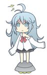  :o ahoge antenna_hair bad_id bad_pixiv_id bare_legs bare_shoulders blue_eyes blue_hair blush bow chibi denpa_onna_to_seishun_otoko eichikei long_hair off_shoulder open_mouth school_uniform skirt solo touwa_erio ufo very_long_hair 