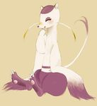  ^_^ blush closed_eyes eyes_closed mienshao no_humans pokemon whiskers 