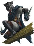  chain_mail chainmail cloak dagger dual_wield feline looking_at_viewer male mammal panther perched pete_venters rakshasa solo weapon 