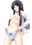  akiyama_mio asu_hare bottomless cameltoe k-on! nipples open_shirt oppai pantsu shimapan transparent_png 