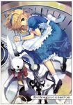  absurdres alice_(wonderland) alice_in_wonderland apron blonde_hair blue_eyes bunny frills hairband highres lolita_fashion mary_janes pocket_watch shoes short_hair socks ueda_ryou watch white_legwear white_rabbit wrist_cuffs 