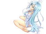  blue_eyes blue_hair denpa_onna_to_seishun_otoko hiyori_(sonoma) long_hair nopan touwa_erio white 