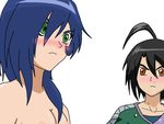  bakugan black_hair blue_hair brown_eyes fabia_sheen fanart green_eyes hentai mude shun_kazami 