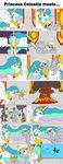  alicorn comic cutie_mark derpy_hooves_(mlp) equine explosion female feral fire friendship_is_magic fur grey_fur hair horn letter magic mammal multi-colored_hair my_little_pony pegasus princess_celestia_(mlp) purple_eyes spengs_85 teeth white_fur winged_unicorn wings yellow_eyes 