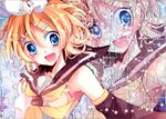  bad_id bad_pixiv_id blonde_hair blue_eyes bow hair_bow hair_ornament hairclip jigsaw_puzzle kagamine_rin kokonoe_miya puzzle school_uniform solo vocaloid 