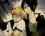  atsuki_(pixiv1428627) crossover kagamine_len katekyo_hitman_reborn male rokudou_mukuro vocaloid 