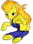  equine female feral friendship_is_magic horse kloudmutt mammal my_little_pony pegasus pony solo spitfire_(mlp) wardrobe_malfunction wings wonderbolts_(mlp) 