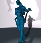  big_breasts blue_body breasts dragon female four_arms lizard multi_limb multiple_arms nipples reptile scalie shadow solo vic34677 